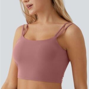 HALARA Double Straps Backless Twisted Cropped Yoga Tank Top